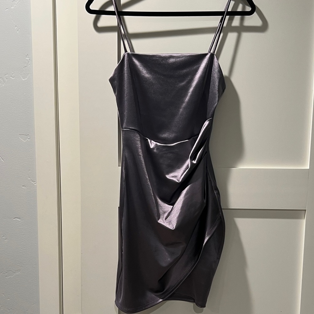 Windsor Shimmering Purpley Silver Mini Dress